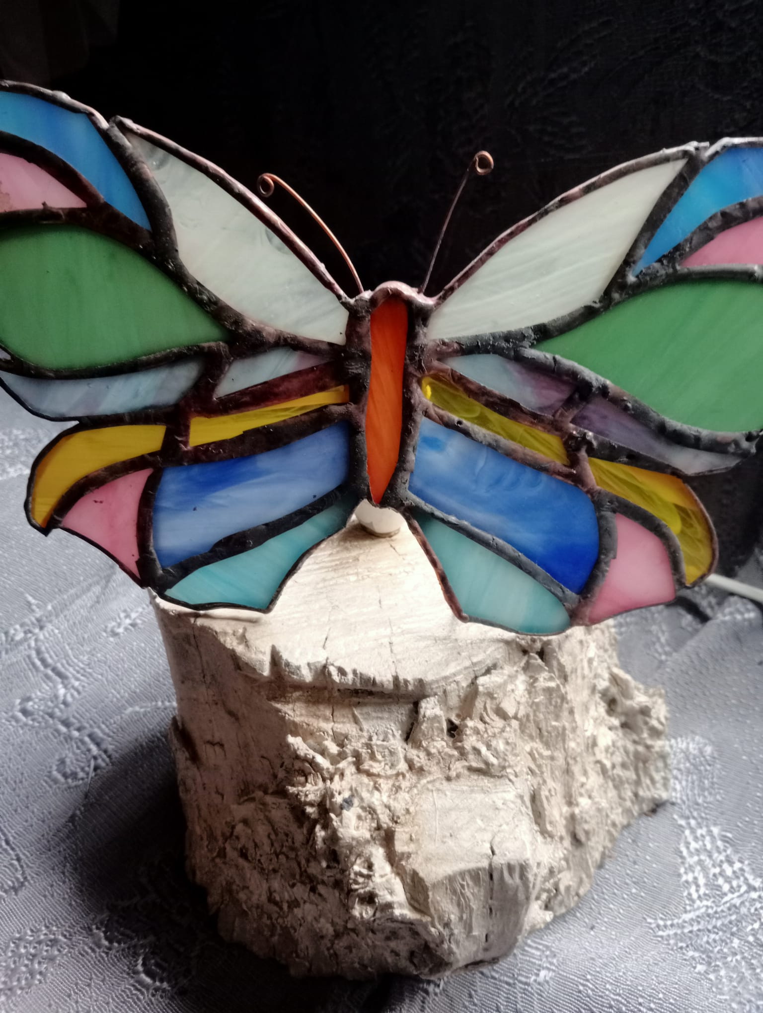 Mariposa lámpara cristal